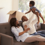 Young family at home, representing new homeowners