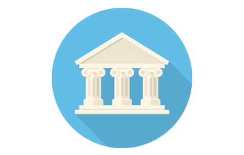 digital image of courthouse with three pillars