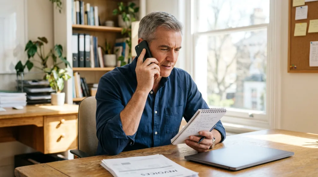 male business owner requesting reconciliation from his mca provider by phone